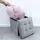 Intirilife Faltbarer Sitzhocker Samt 38 x 38 x 38 cm Grau
