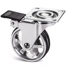 SO-Tech Möbelrolle Bobby Ø 75 mm Aluminiumrad mit Bremse