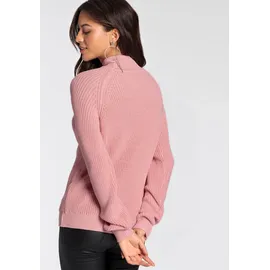 MELROSE Stehkragenpullover in rosa-melange, | Gr. 40,