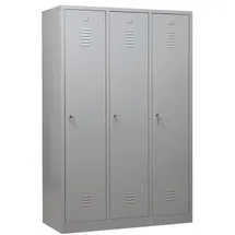 Gürkan Garderobenschrank Stahl 120 x 180 cm grau abschließbar
