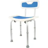 Haloyo - Duschhocker Rechteckig - Duschhocker Mit Rückenlehne, Badewannensitz, Badhocker - 51x26x71-83cm Blau