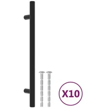 vidaXL Möbelgriffe 10 Stk. Schwarz 160 Mm Edelstahl Vidaxl