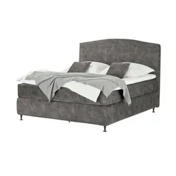 Kings and Queens Boxspringbett   ¦ grau ¦ Maße (cm): B: 164 H: 132