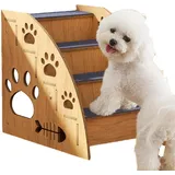 Hundetreppe fürs Bett,Hundetreppe fürs Bett | Hundetreppe Rampe Haustiertreppe für den Innenbereich,Hochbett-Kletterstufen für Hundebetten, rutschfeste Hundetreppe aus Holz für große/mittlere/kleine H