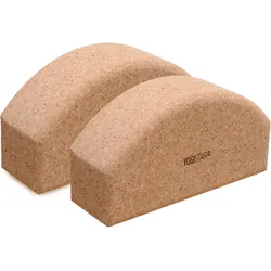 Yogablock Yogiblock® Halbrund - Cork - 2Er-Set Holz YOGISTAR orange No Size
