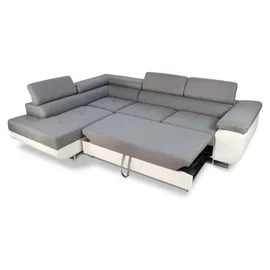 Sofnet Ecksofa Caris mit Schlaffunktion 3-Sitzer Braun/Beige
