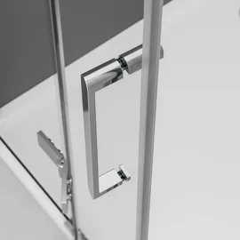 Bernstein Ex406a Viertelkreis-Duschkabine mit Drehtür 80 x 80 cm Silber Sicherheitsglas