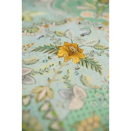 Pip Studio Bettwäsche Saluti Piccoli Green Perkal Blüten Ornamente Blumen Wendeoptik Geblümt Gestreift Floral, Größe:135 cm x 200 cm