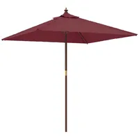 VidaXL Sonnenschirm mit Holzmast Bordeauxrot 198x198x231 cm