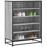 Schuhschrank Grau Sonoma 75x38x97,5 cm Holzwerkstoff Metall
