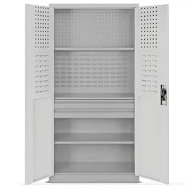 Jan Nowak Werkzeugschrank mit Lochwand SZYMON 185 x 92 x 50 cm, Freizeit, Heimwerken, Werkzeugaufbewahrung