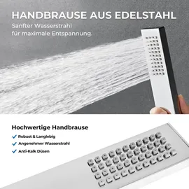 dylin gmbh Edelstahl Duschset ohne Armatur Regenduschset Chrom 30x30cm