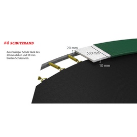 Berg Toys Favorit Regular 430 cm inkl. Sicherheitsnetz Comfort grau