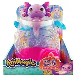 Animagic 930943 Let's Glo, Interaktives Spielzeug für Kinder ab 4 Jahren, Zum Tragen des elektronischen und beleuchteten Haustieres, Inklusive Aquarium und einem Lila Axolotl