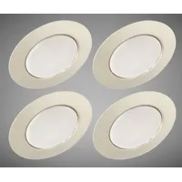 Trango 4er Set G4E-048 Einbauleuchte rund Chrom