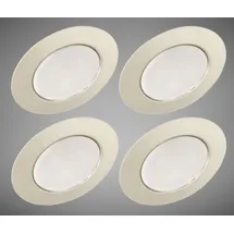 Trango 4er Set G4E-048 Einbauleuchte rund Chrom