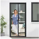 empasa Insektenschutz-Schiebetür "SMART", Rollo Tür für Balkon und Terrassen grau 125 cm x 220 cm