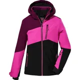 KILLTEC Mädchen Ksw 166 Grls Jckt Skijacke Funktionsjacke mit abzippbarer Kapuze und Schneefang, himbeere, 128 EU