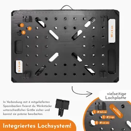Lemodo Arbeitstisch Kunststoff/Metall 86,5x59,5x80,5 cm schwarz klappbar