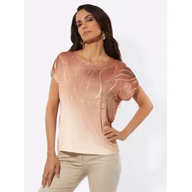 CREATION L Druck-Shirt in ecru-papaya-bedruckt | Gr.: 36