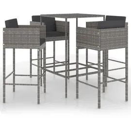 vidaXL Gartenbar-Set 5-tlg. Grau