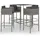vidaXL Gartenbar-Set 5-tlg. Grau