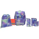 7-tlg. Gradient Green/Purple