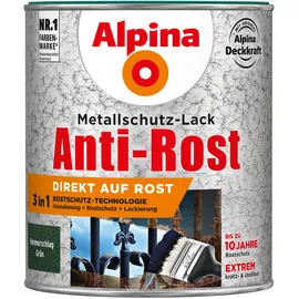 Alpina Anti-Rost Metallschutz-Lack 750 ml hammerschlag grün