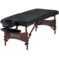 Master Massage 71cm NewPort Mobil klappbar Massageliege Massagebett Massagebank Kosmetikliege aus Holz-Schwarz