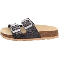 Superfit Fussbettpantoffel schwarz/silber (0100) 41
