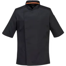 PORTWEST C738 Herren Profi-Kochjacke Mit Luftmaschen Schwarz, Xxxl