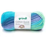 Gründl Häkelwolle Baumwolle Farbverlaufsgarn blau/grün/lila 100 g
