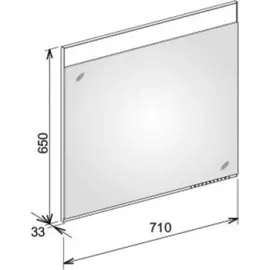 Keuco Edition 400 Lichtspiegel mit 1 Lichtfarbe, 710 x 650 x 33 mm, 11597171500