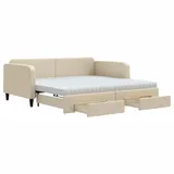 vidaXL Tagesbett 100 x 200 cm Creme