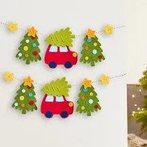 HABA Bastelset - Erstes Fädeln Filzgirlande Weihnachtsfahrt