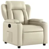 vidaXL Relaxsessel mit Liegefunktion Kunstleder 94,5 x 100 x 0 cm Creme
