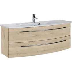 Waschtisch MARLIN "3040", weiß (eiche struktur weiß, eiche struktur weiß), B:121cm H:90cm T:51cm, Waschtische, Breite 121 cm