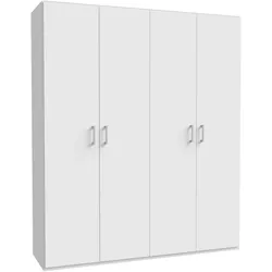 Drehtürenschrank FORTE, weiß, B:177,5cm H:210,5cm T:54,2cm, Spanplatte, Schränke, Drehtürenschrank, Stauraum, Zubehör optional bestellbar