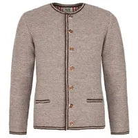 Isar-Trachten Trachtenstrickjacke Trachten Strickjacke Herren - EDDY - berber/braun braun 52