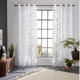 Bruno Banani Gardine BRUNO BANANI "Tilo" Gr. 4, weiß, B:140cm H:245cm, Ausbrenner, Polyester, Viskose, Gardinen, Gardine, transparent, Ausbrenner, gewebt, verschiedene Größen, Topseller
