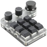 9-Tasten-USB-Tastatur, Programmier-Makropad mit 3 Knöpfen, Mechanische RGB-Makro-Gaming-Tastatur für OSU NKRO, Einhändige Mechanische Tastatur mit Hotkeys