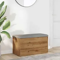 VidaXL Sitzbank mit Stauraum Artisan-Eiche 82x42x45 cm Holzwerkstoff