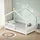 ML-Design Hausbett 80 x 160 cm Kiefer massiv weiß