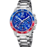 Lotus Jugenduhr Armbanduhr 18580/4 Uhr Edelstahlarmband - Silber/Blau