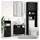 vidaXL Waschbeckenunterschrank Schwarz Eichen-Optik 60x30x60 cm