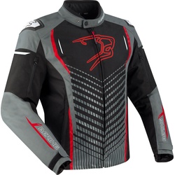 Bering Gang, Textiljacke wasserdicht - Schwarz/Grau/Rot - L