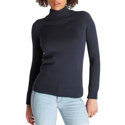 ARIZONA Damen Strick-Pulli Baumwoll-Pullover Rollkragen-Pullover 33290663 Dunkelblau - 36/38