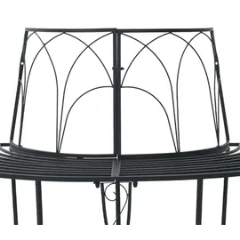 vidaXL Baumbank 160 x 80 x 89 cm Schwarz