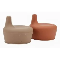lille VILDE Trinkbecher-Deckel in rot/braun, 125ml-250ml