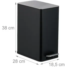 Relaxdays Kosmetikeimer 10 l Schwarz